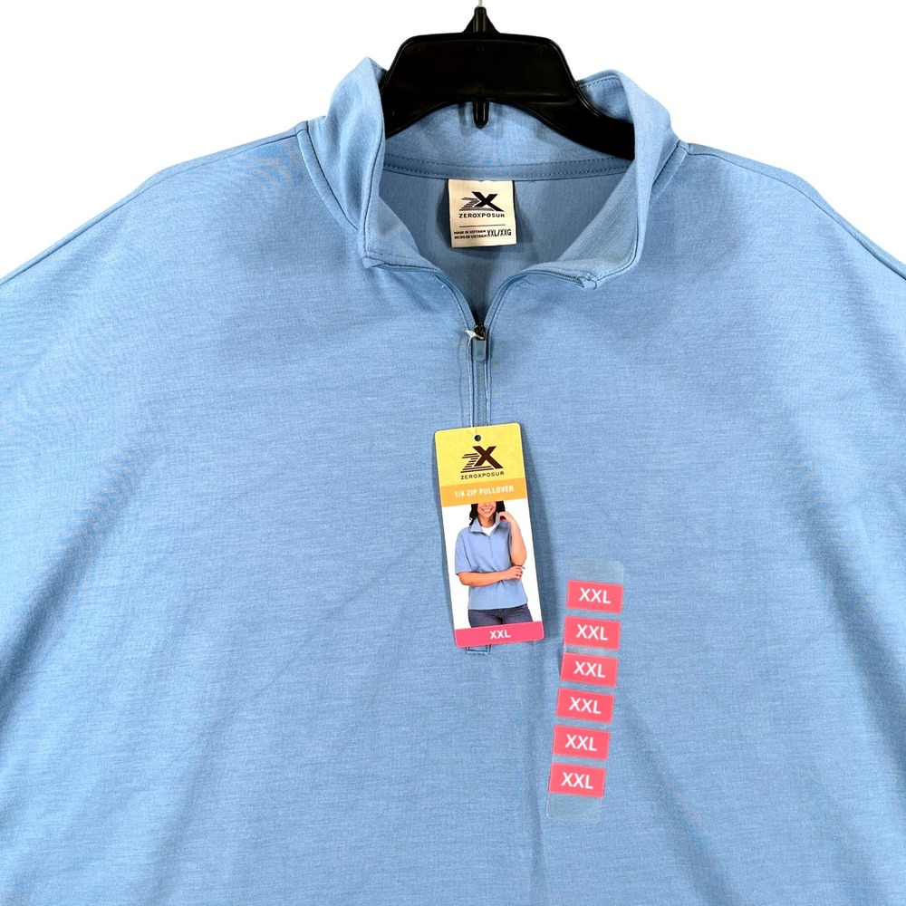 ZeroXposur 1/4 Zip Pullover Womens XXL Skyway Blue Stretch Soft Casual Active
